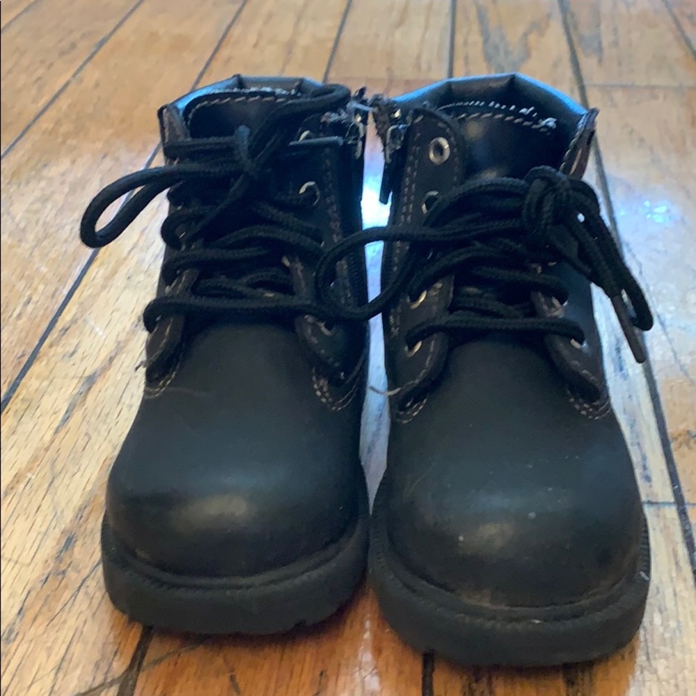 Toddler black combat boots